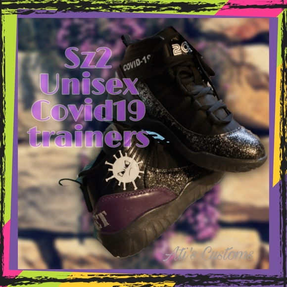 Sz2 Custom Covid trainers - Picture 1 of 8